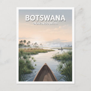 Cartão Postal Presente de Viagem Delta do Okavango Maun Botsuana