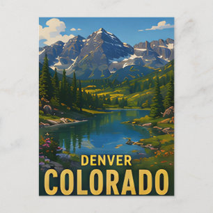 Cartão Postal Presente de Viagem Denver Colorado