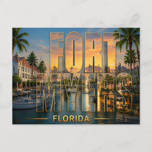 Cartão Postal Presente de Viagem Fort Myers Costa do Golfo da Fl