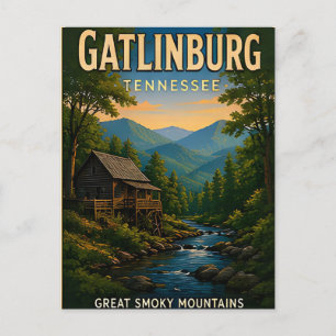 Cartão Postal Presente de Viagem para Gatlinburg Smoky Mountains
