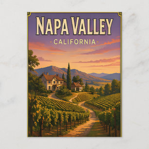 Cartão Postal Presente de Viagem para Napa Valley Vineyards País
