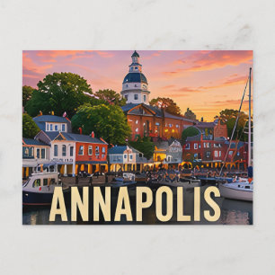 Cartão Postal Presente de Viagem para o Porto de Annapolis Maryl