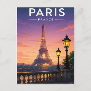 Cartão Postal Presente de Viagem Paris França Cidade Atemporal