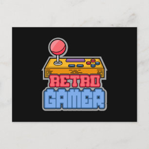 Cartão Postal Presente de vídeo do Gaming Game Retro Gamer Conso
