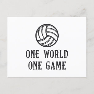 Cartão Postal Presente de Voleibol de Um Jogo Único Mundial
