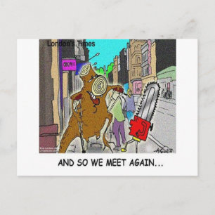 Cartão Postal Presente Divertido Cartoon Rick Londres Abraçador