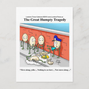 Cartão Postal Presente Divertido Investigação Polícia Humpty Dum