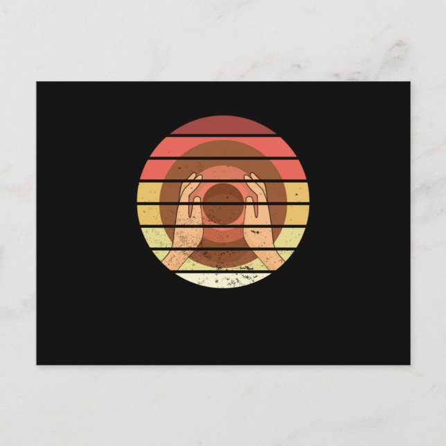 Cartão Postal Presente do artista de escultura da retro cerâmica (Frente)