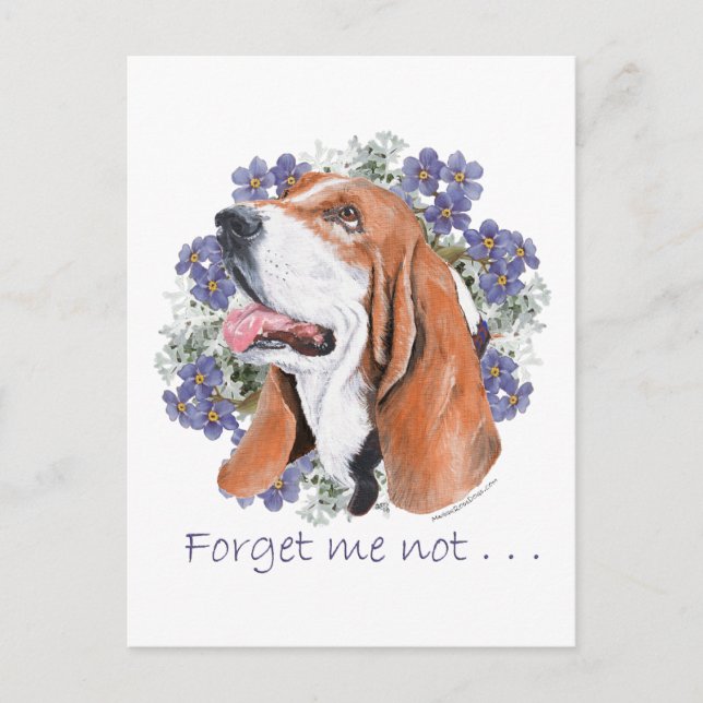 Cartão Postal Presente do Basset Hound (Frente)