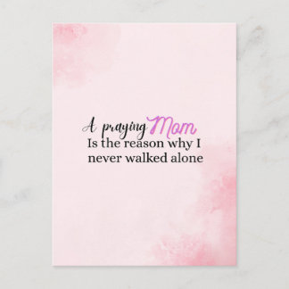 Cartão Postal Presente do Dia das Mães cristão citação de fé mãe