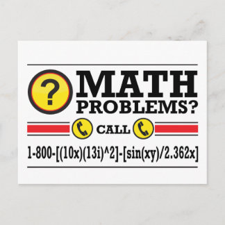 Cartão Postal Presente do humor do tutoria da matemática