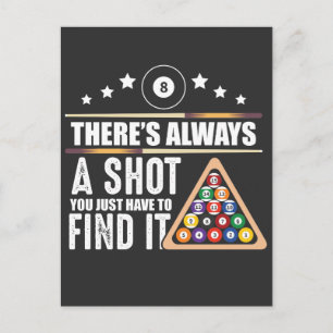 Cartão Postal Presente do jogador de Piscina do Billiards para v