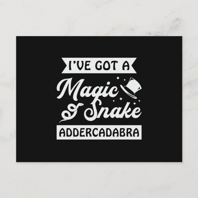 Cartão Postal Presente Engraçado Cobra Réptil Animal Cobra Pet S (Frente)