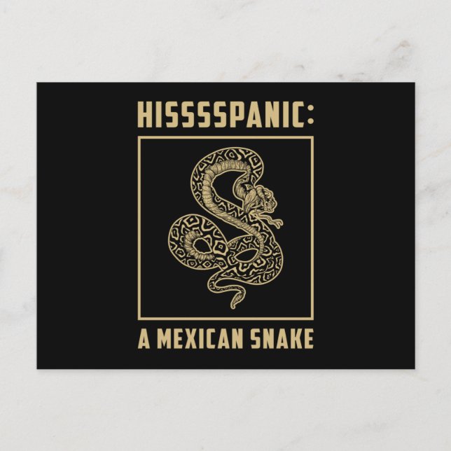 Cartão Postal Presente Engraçado Cobra Réptil Cobra Animal Pet S (Frente)