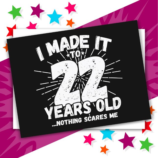 Cartão Postal Presente engraçado de 22 anos de idade com sarcasm (Criador carregado)