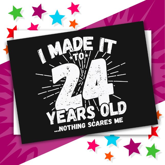Cartão Postal Presente engraçado de 24 anos de idade com sarcasm (Criador carregado)