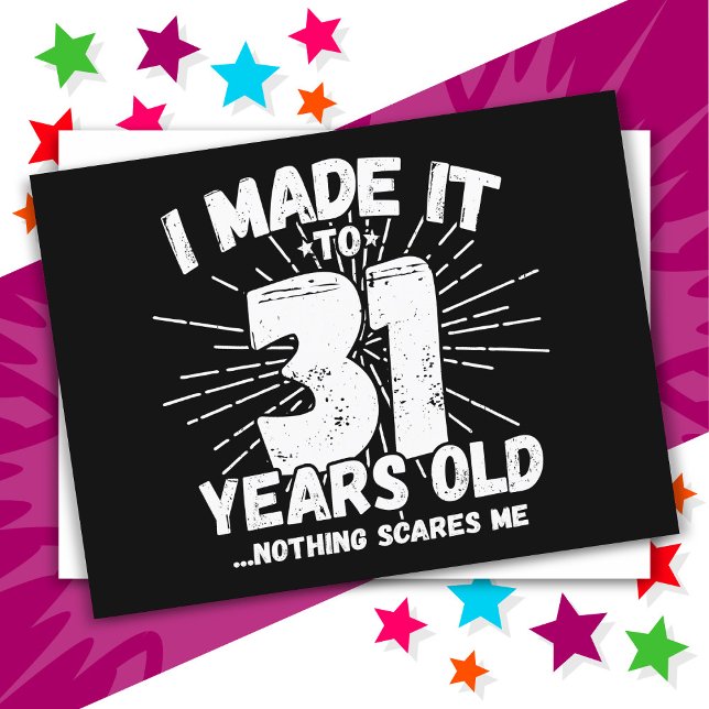 Cartão Postal Presente engraçado de 31 anos de idade sarcástico  (Criador carregado)