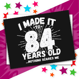 Cartão Postal Presente engraçado de 84 anos de idade com meme sa