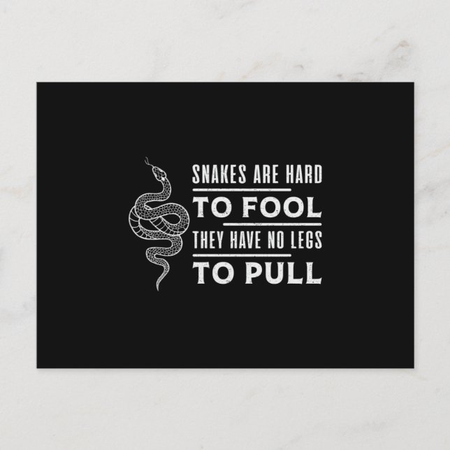 Cartão Postal Presente engraçado de cobra réptil animal de estim (Frente)