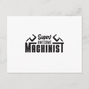 Cartão Postal Presente Engraçado de Mecânico Máquina Operador CN