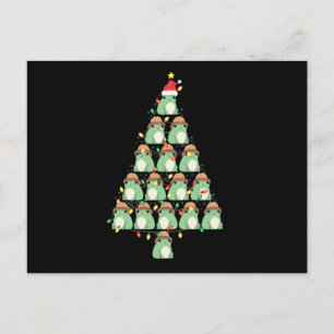 Cartão Postal Presente engraçado de Natal sapo árvore natal sapo
