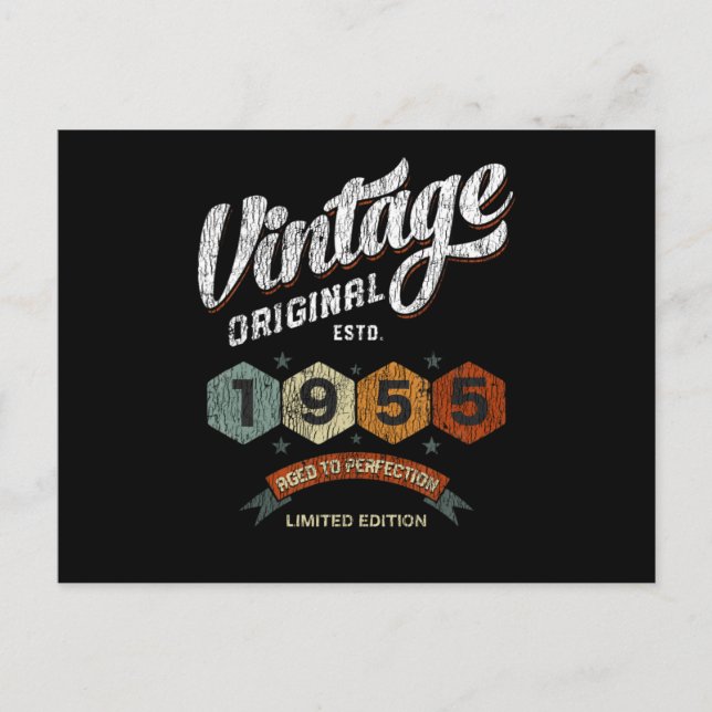 Cartão Postal Presente engraçado para 70 anos de idade Vintage 1 (Frente)