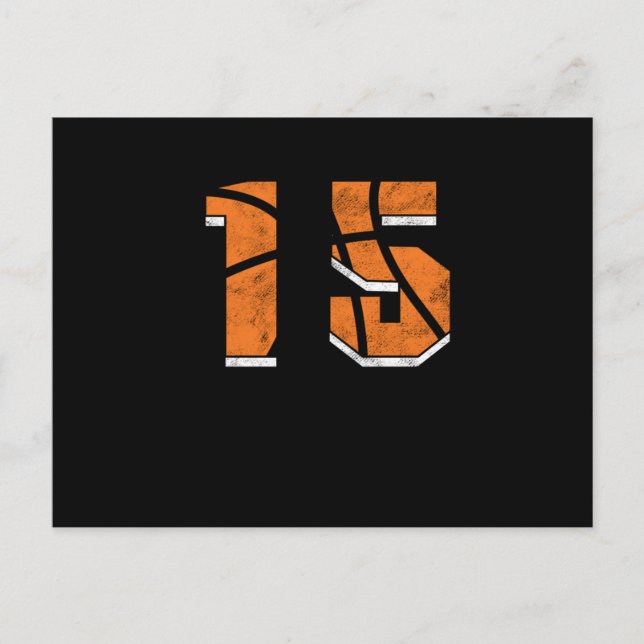 Cartão Postal Presente Esportivo de Celebração de 15 Anos de Bas (Frente)