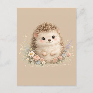 Cartão Postal Presente Floral Kawaii Cottage doouriço