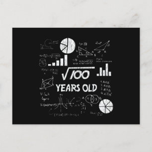 Cartão Postal Presente geek de matemática para aniversário de 10