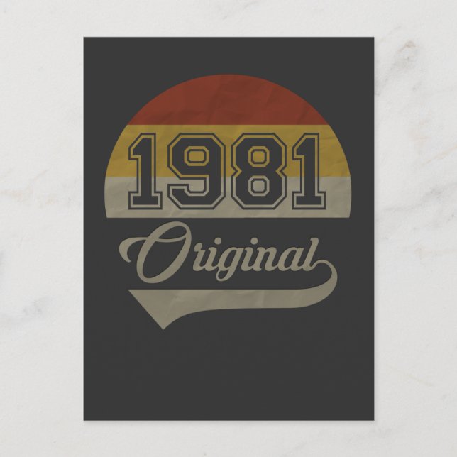 Cartão Postal Presente homem mulher original 40º aniversário vin (Frente)