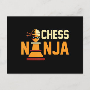 Cartão Postal Presente legal Chess Ninja Chess