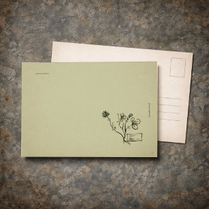 Cartão Postal Presente Leitor de Jardim de Academia Botânica Esc