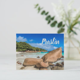 Cartão Postal Presente na praia da Anse Lazio, ilha das Seichele