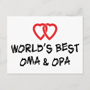 Cartão Postal Presente Oma & Opa Melhor do Mundo