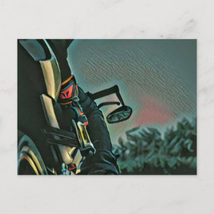 Cartão Postal presente para amante de corrida de motocicleta