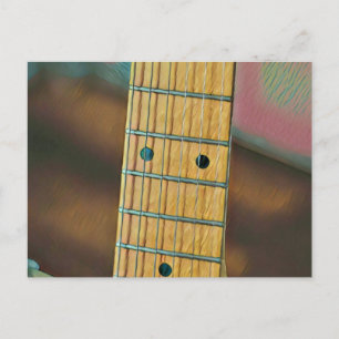 Cartão Postal presente para amante de guitarra retrô