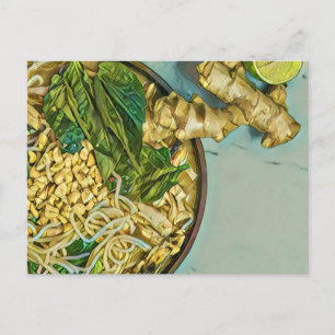 Cartão Postal Presente para amante de macarrão