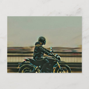 Cartão Postal Presente para amante de motocicleta
