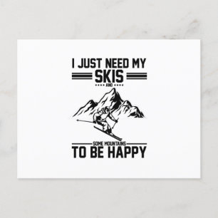 Cartão Postal Presente para esquiadores Esqui Apres-ski Pele d