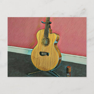 Cartão Postal Presente para guitarrista músico
