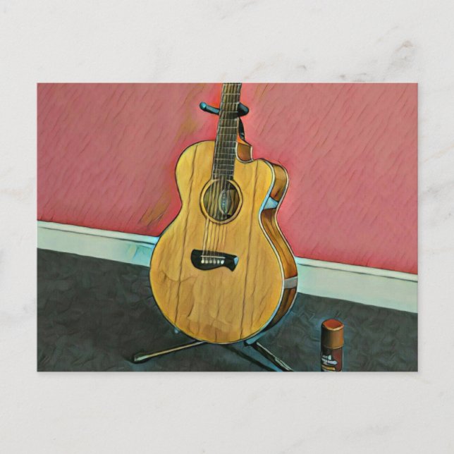 Cartão Postal Presente para guitarrista músico (Frente)