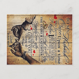Cartão Postal Presente Para Meu Marido Carta Adorável Para o M