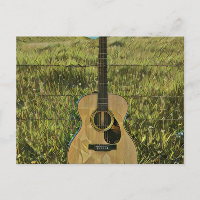 Cartão Postal Presente para namorado guitarrista (Frente)
