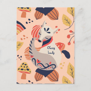 Cartão Postal Presente para Professora CLASSE SRA. Raposa Hygge