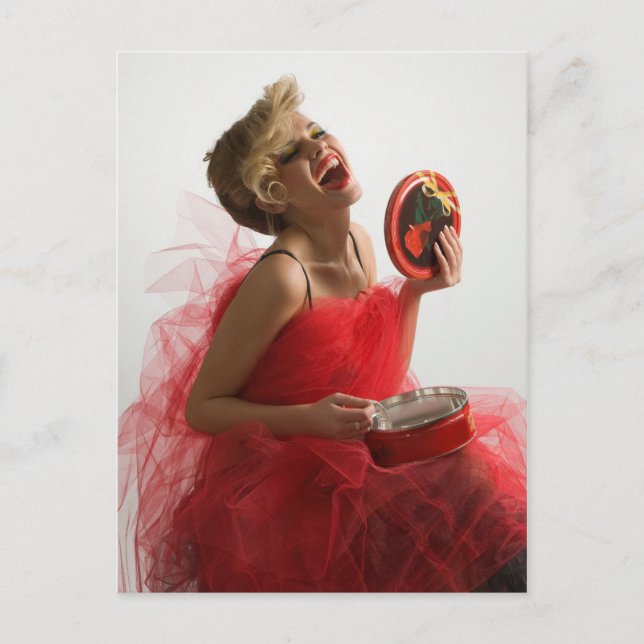 Cartão Postal Presente para uma linda garota (Frente)