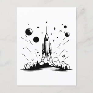 Cartão Postal presente perfeito para fãs de espaço e crianças