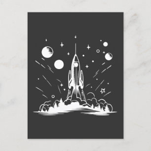 Cartão Postal presente perfeito para fãs de espaço para crianças