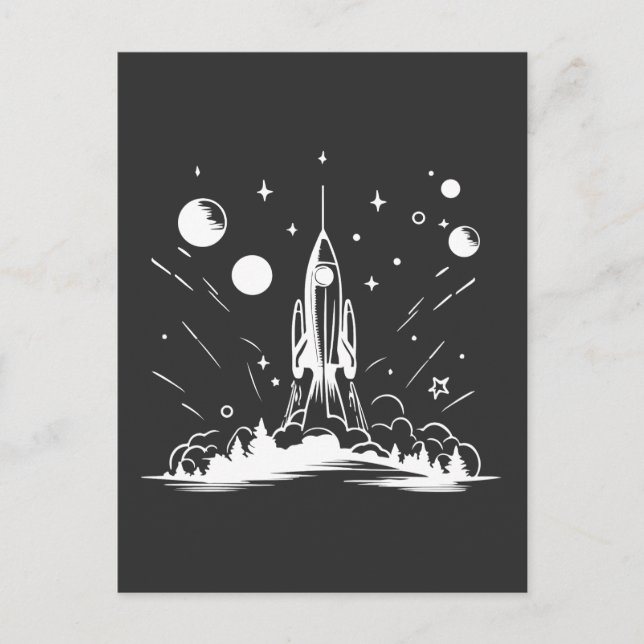 Cartão Postal presente perfeito para fãs de espaço para crianças (Frente)