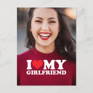 Cartão Postal Presente Personalizado Eu Amo Minha Namorada com F