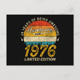 Cartão Postal Presente Retro Incrível de Aniversário de 49 Anos